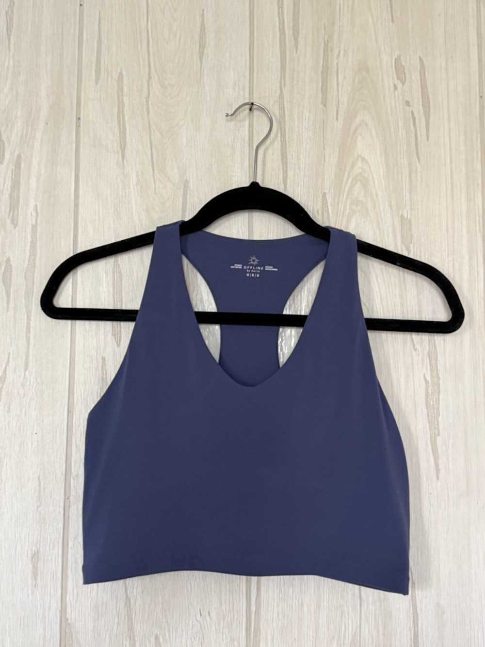 Aerie Recharge Cropped Tank in Purple, Size M